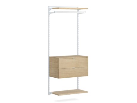 WALK-IN L-104 Schranksystem | 85x200x45 cm | eiche/weiß