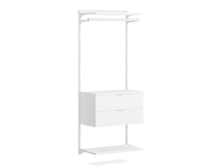 WALK-IN L-104 Schranksystem | 85x200x45 cm | weiß