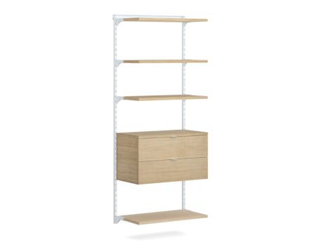 WALK-IN L-105 Schranksystem | 85x200x45 cm | eiche/weiß