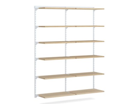 WALK-IN L-201 Regalsystem | 165x200x43 cm | eiche/weiß