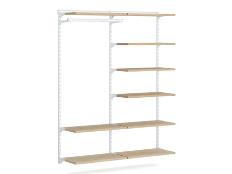 WALK-IN L-202 Wardrobe Shelving | 165x200x43 cm | oak/white