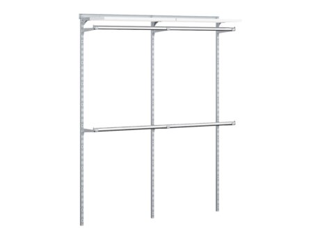 WALK-IN L-203 Opbergsysteem | 165x200x43 cm | wit/grijs