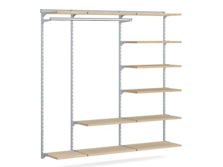 WALK-IN L-252 Regalsystem | 215x200x43 cm | eiche/grau