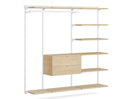 WALK-IN L-254 Schranksystem | 215x200x45 cm | eiche/weiß