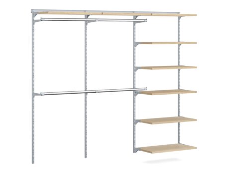 WALK-IN L-303 Wardrobe Shelving | 250x200x43 cm | oak/grey
