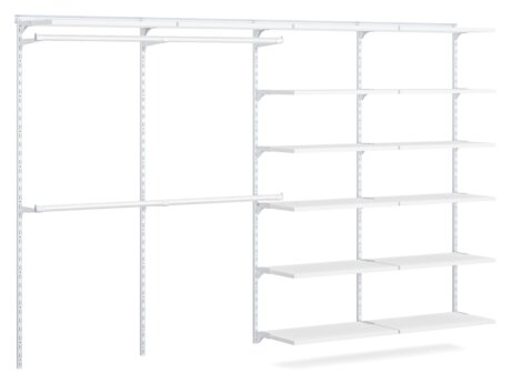 WALK-IN L-403 Regalsystem Kleiderschrank | 330x200x43 cm | weiß