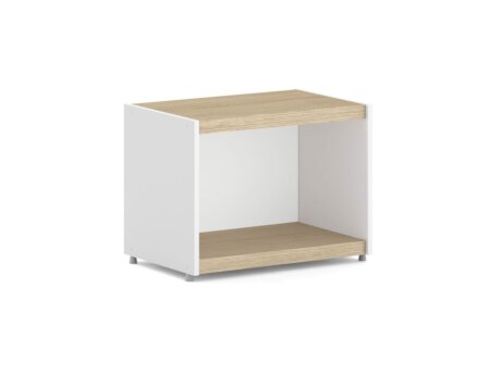 YOMO 1x1 Regalsystem | 57x42x35 cm | eiche/weiß