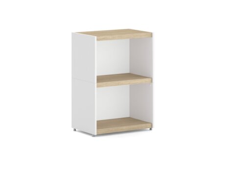 YOMO 1x2 Shelving System | 57x79x35 cm | oak/white