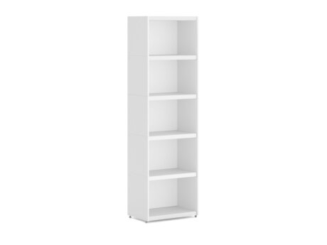 YOMO 1x5 Shelving System | 57x189x35 cm | Decor white