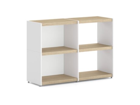 YOMO 2x2 Shelving System | 113x79x35 cm | oak/white