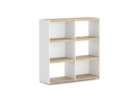 YOMO 2x3 Shelving System | 113x116x35 cm | oak/white