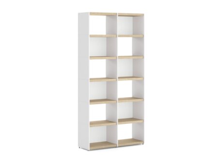 YOMO 2x6 Shelving System | 113x225x35 cm | oak/white
