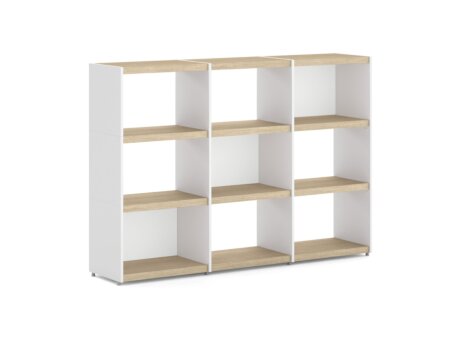 YOMO 3x3 Shelving System | 168x116x35 cm | oak/white