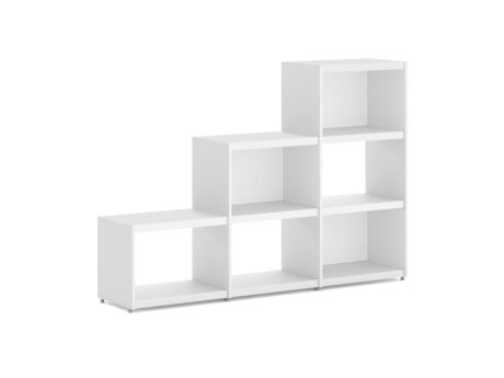 YOMO 3x3 Stepped Shelf | 168x116x35 cm | white