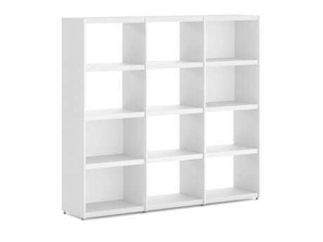 YOMO 3x4 Regalsystem | 168x152x35 cm (LxHxT) | Dekor weiß