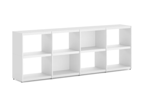 YOMO 4x2 Shelving System | 224x79x35 cm | white