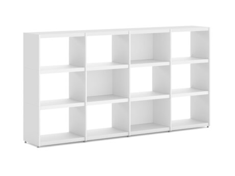 YOMO 4x3 Shelving System | 224x116x35 cm | Decor white