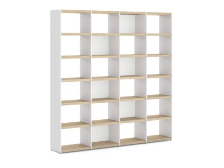 YOMO 4x6 Shelving System | 224x225x35 cm | oak/white