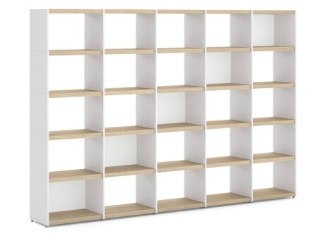 YOMO 5x5 Shelving System | 280x189x35 cm | oak/white
