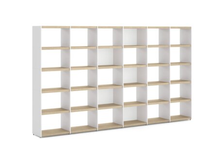 YOMO 6x5 Shelving System | 335x189x35 cm | oak/white
