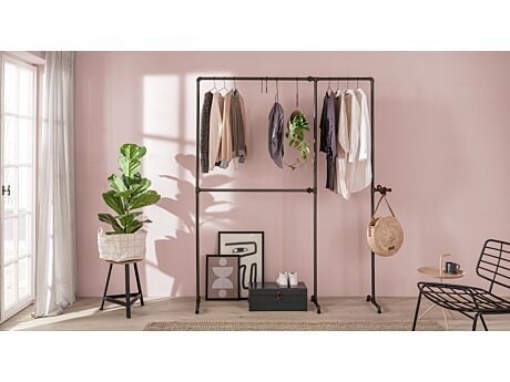 Kleiderständer Metall - CAST Kleiderstange Rohr schwarz