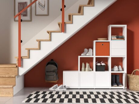 BOON 4x4-P Stufenregal | 145x147x33 cm | weiß