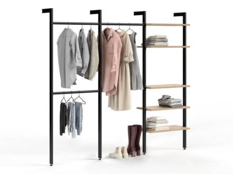 CLOS-IT W-303 Regalsystem Kleiderschrank | Dekor eiche