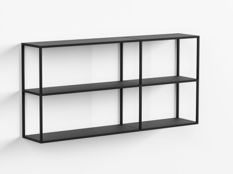 LIUM MIX-2x2 Hängeregalsystem | Dekor schwarz