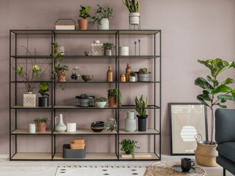 LIUM MIX-3x5-1 Shelving Unit | Decor oak