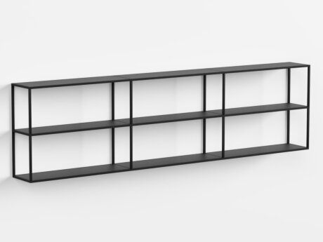 LIUM XL-3x2 Étagère suspendue | Décor noir