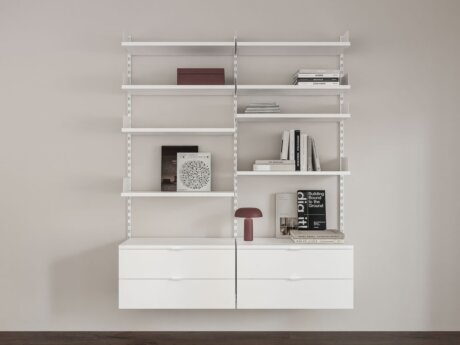 ON-WALL B-205 Opbergsysteem | 161x200x44 cm | Decor wit