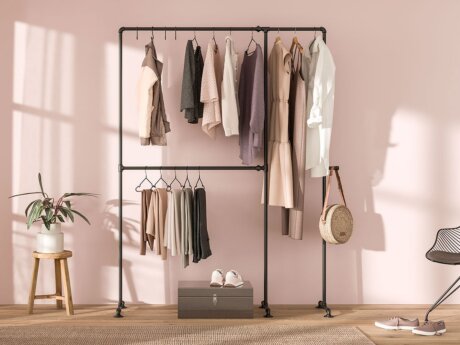 PIPE S-150 Clothes rack | black