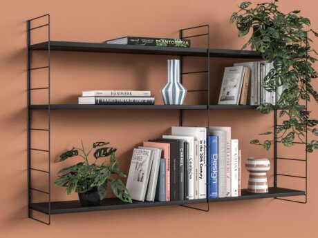 STEP L-2x2 Hanging Shelf | Decor black