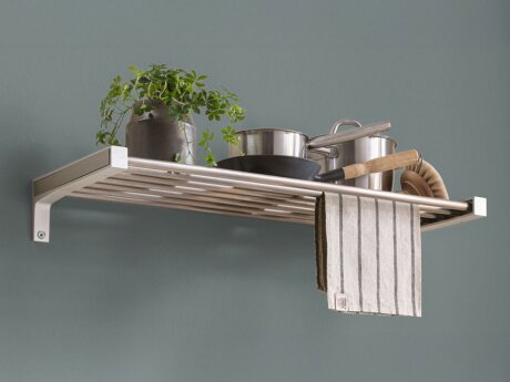 SUMO+BELT Wandregal Metall | 80x30 cm | edelstahl