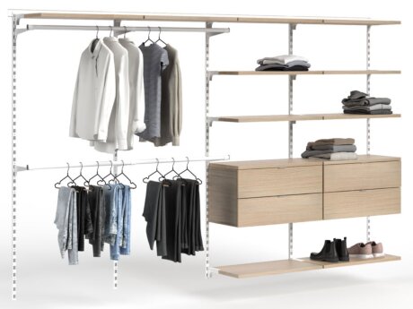 WALK-IN L-407 Wardrobe System | 330x200x45 cm | Decor oak