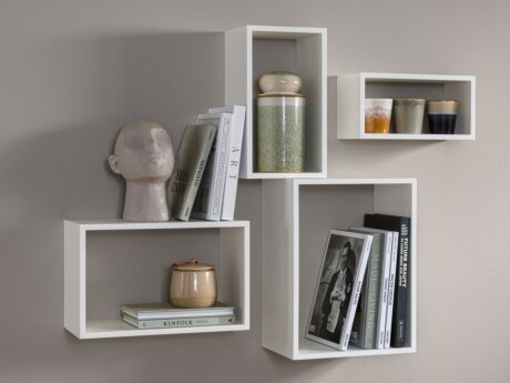 WINDOWS Wall Shelf Cube Set | 4 pcs | white
