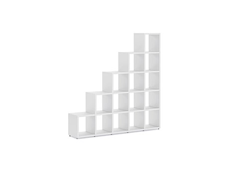 BOON 5x5 Stufenregal | 181x183x33 cm (LxHxT) | weiß