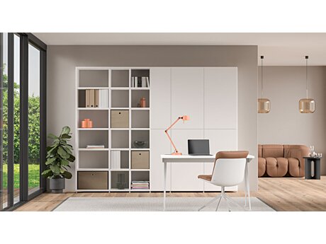 BOON Mix-6x6-P1 Bücherregal mit Türen | 281x218x35 cm