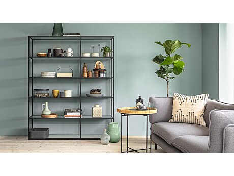 LIUM MIX-2x5 Regalsystem | 145x174x36 (LxHxT) | klar/schwarz