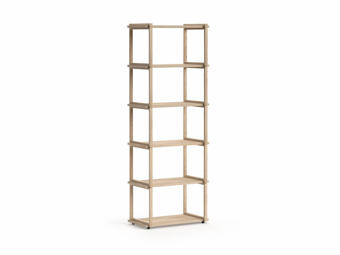 AIKO 1x5 Regalsystem Holz | 65x178x36 cm | eiche
