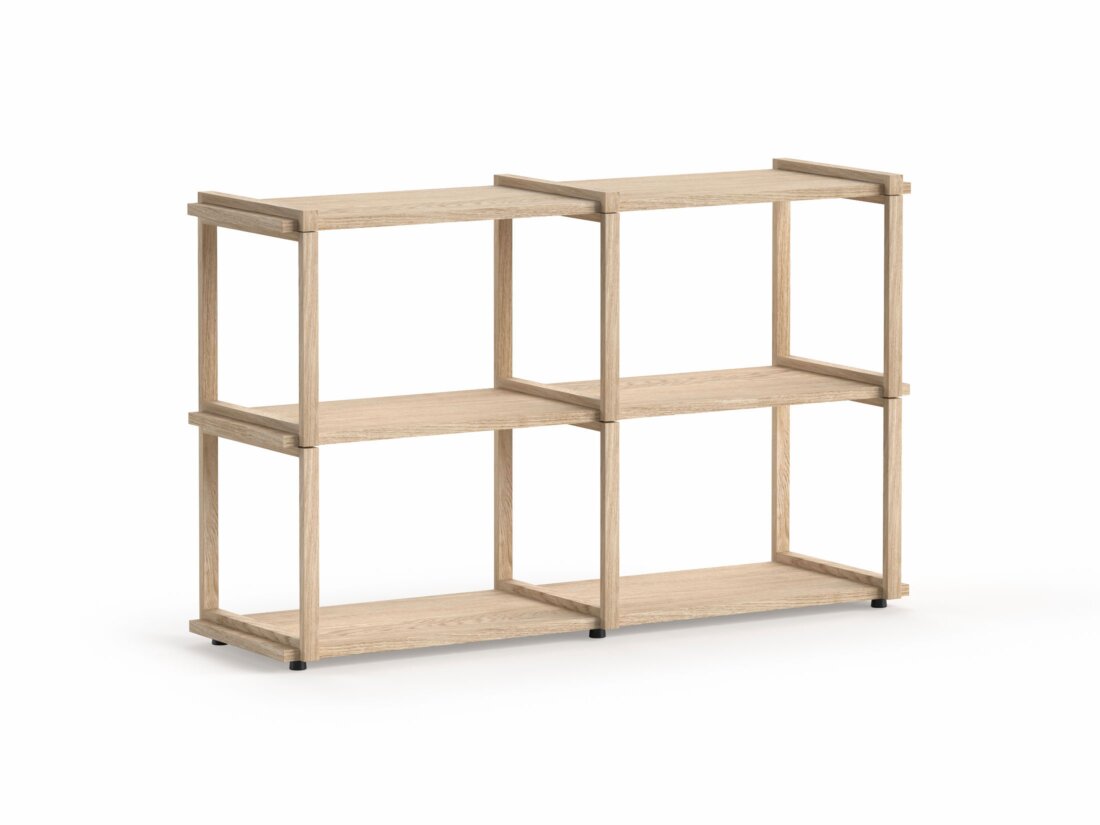 AIKO 2x2 Wooden Shelf | 122x75x36 cm | oak