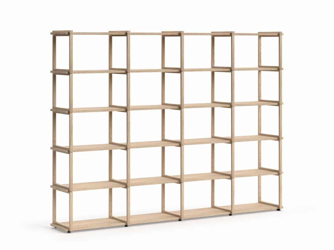 AIKO 4x5 Regalsystem Holz | 236x178x36 cm | eiche