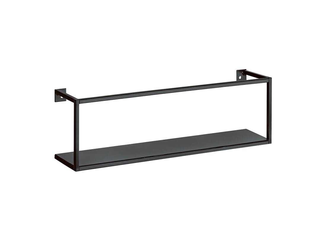 AQUARIUM Wandregal Metall | 40x8x12 cm | schwarz