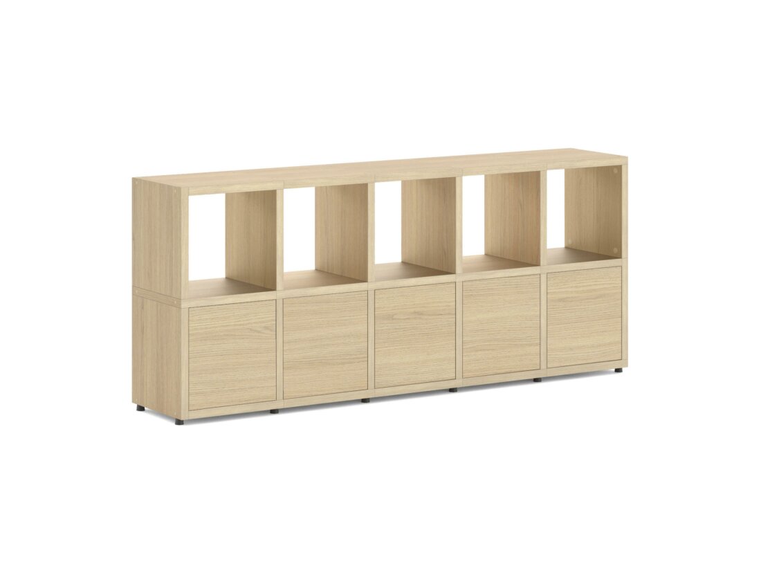 BOON 5x2-P Sideboard with Doors | 181x76x33 cm | Decor oak