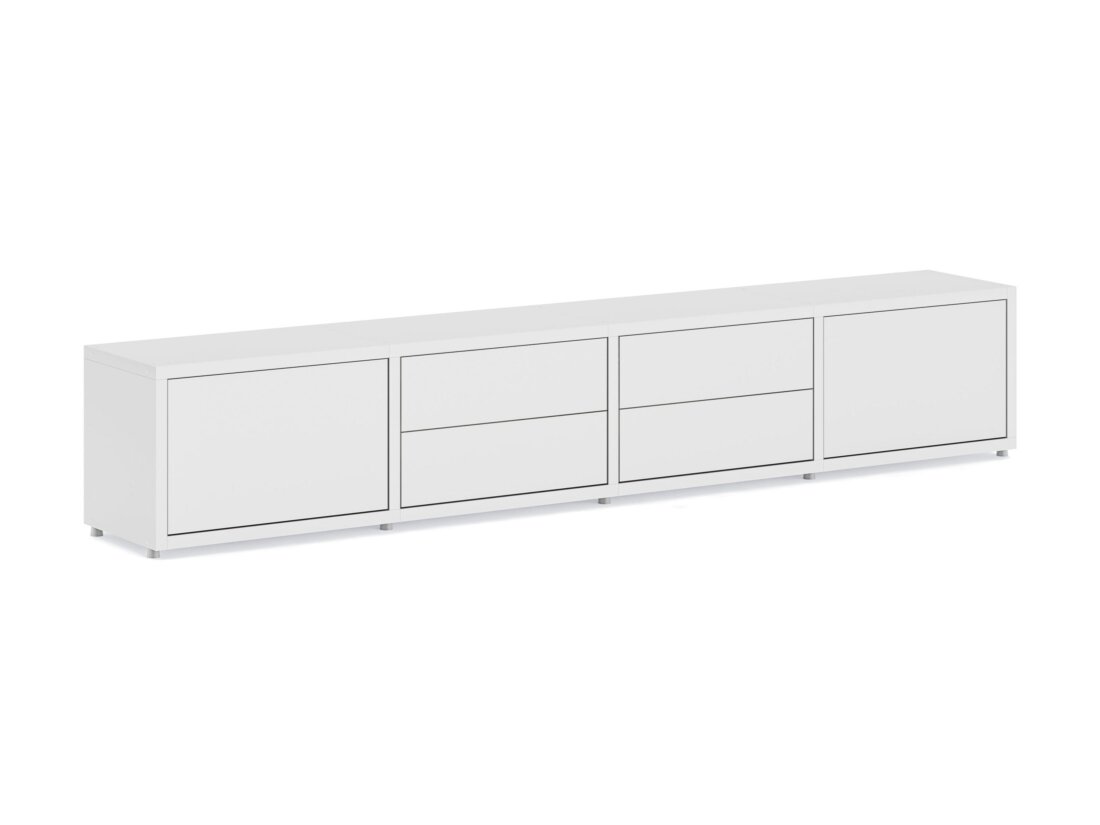 BOON L-4x1-P Lowboard | 231x40x33 cm | wit