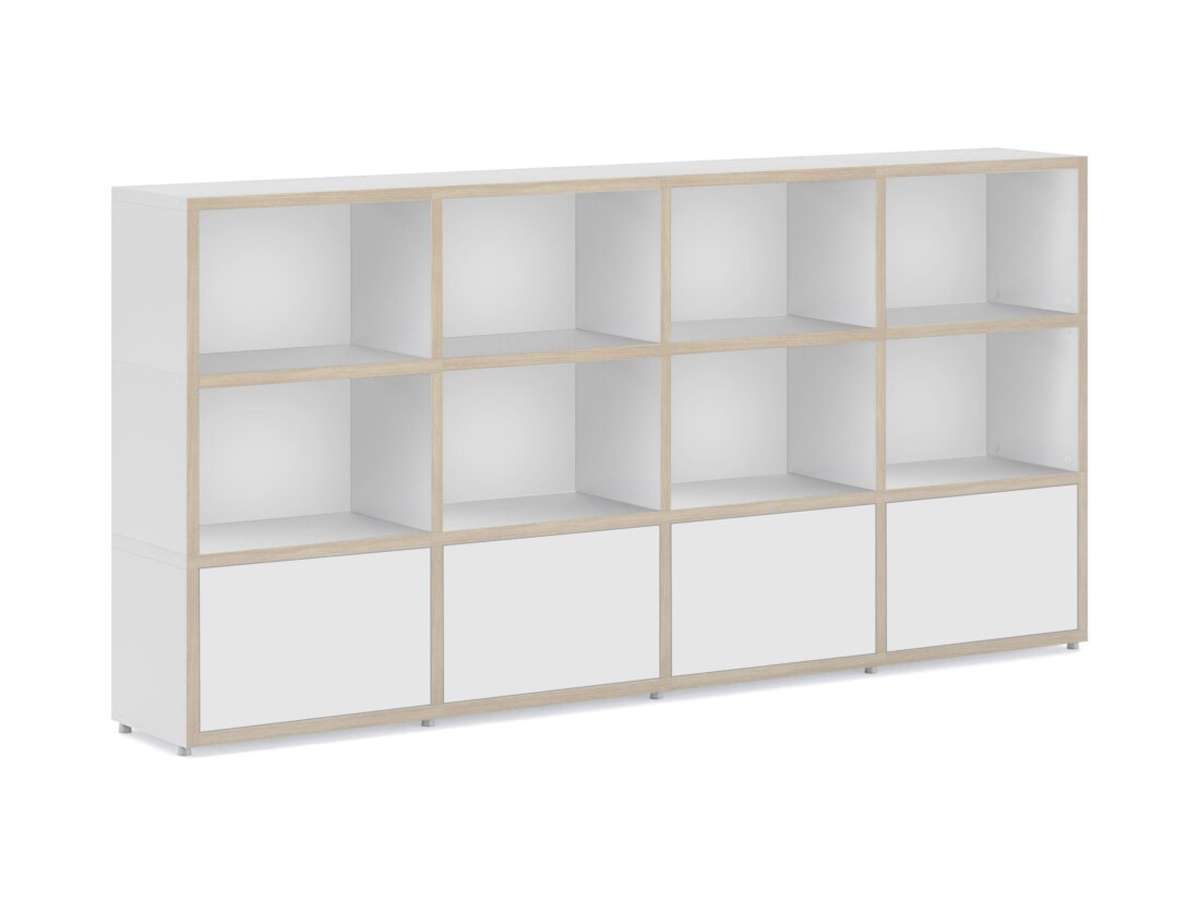 BOON L-4x3-P Sideboard | 231x112x33 cm | weiß/eiche