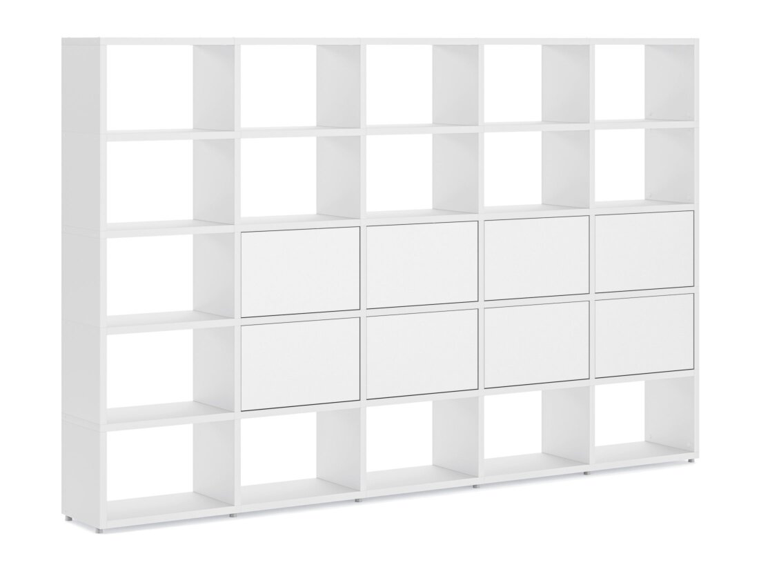BOON L-5x5-P1 Shelving Unit with Doors | 288x183x33 cm