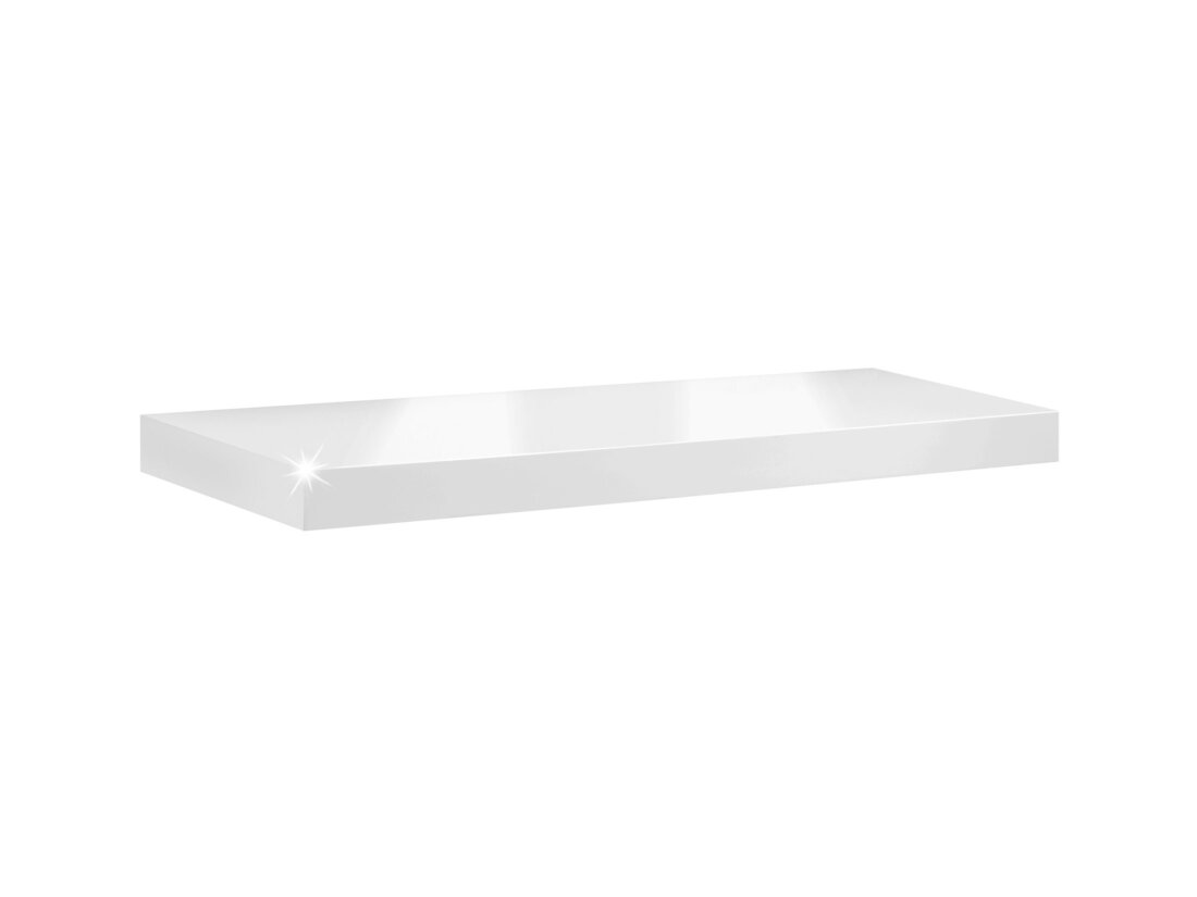 BOY Floating Shelf | 90x25x5 cm | high gloss white
