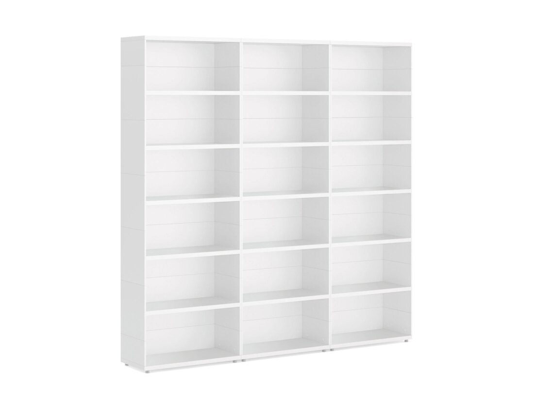 CASE Maxi-3x6 Bücherregal | 225x221x34 cm | weiß