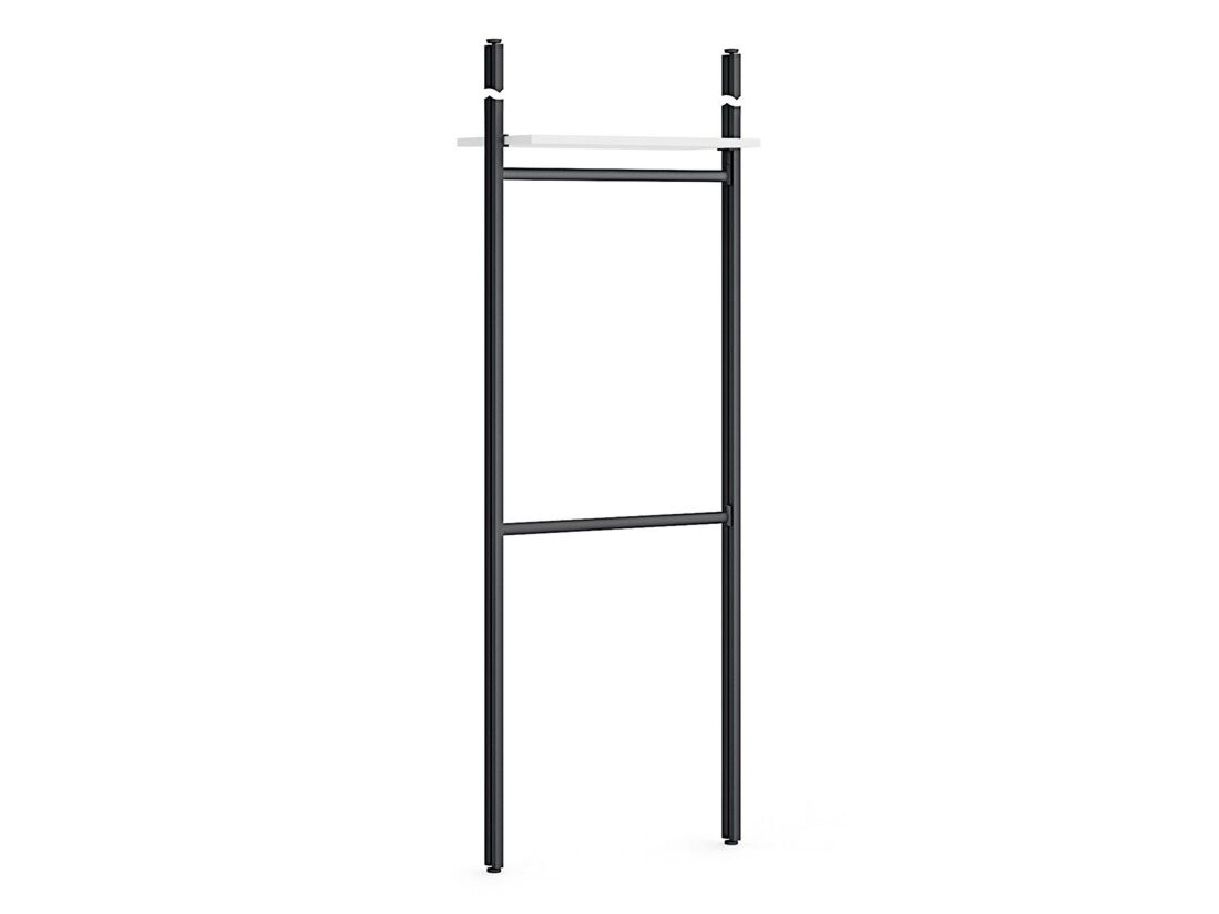CLOS-IT D-103 Wall Mounted Coat Rack | 86x277x40 cm | white/black